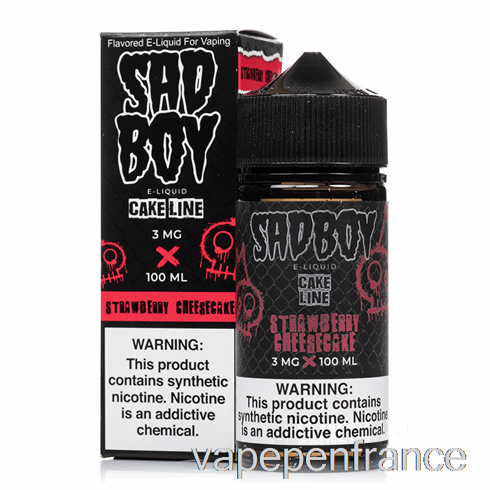 Cheesecake Aux Fraises - Sadboy - Stylo Vape 100ml 3mg